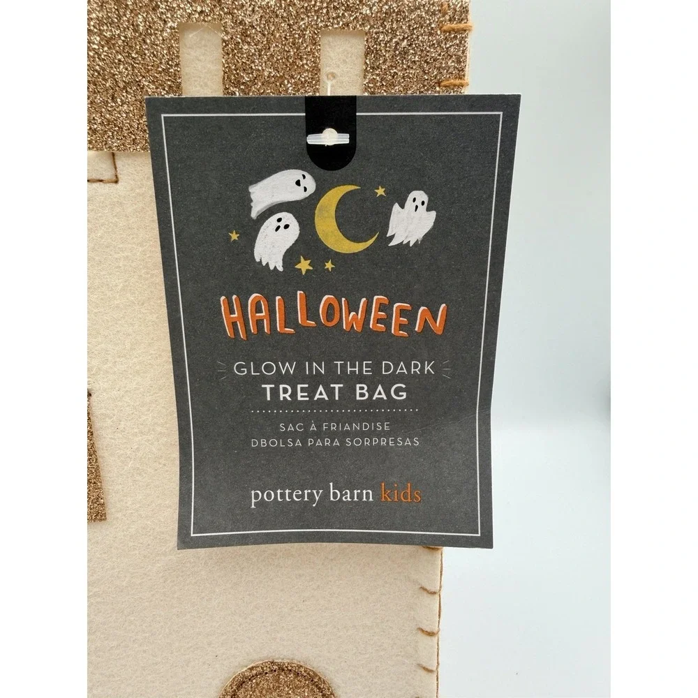 Pottery Barn Glow in the Dark  Halloween Castle Trick or Treat Bag NWT Princess